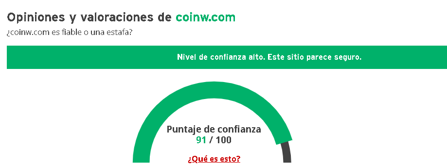 CoinW Scamadviser