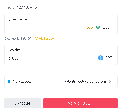 Stormgain Retiro. Mercado Pago Nuevo Formulario 3