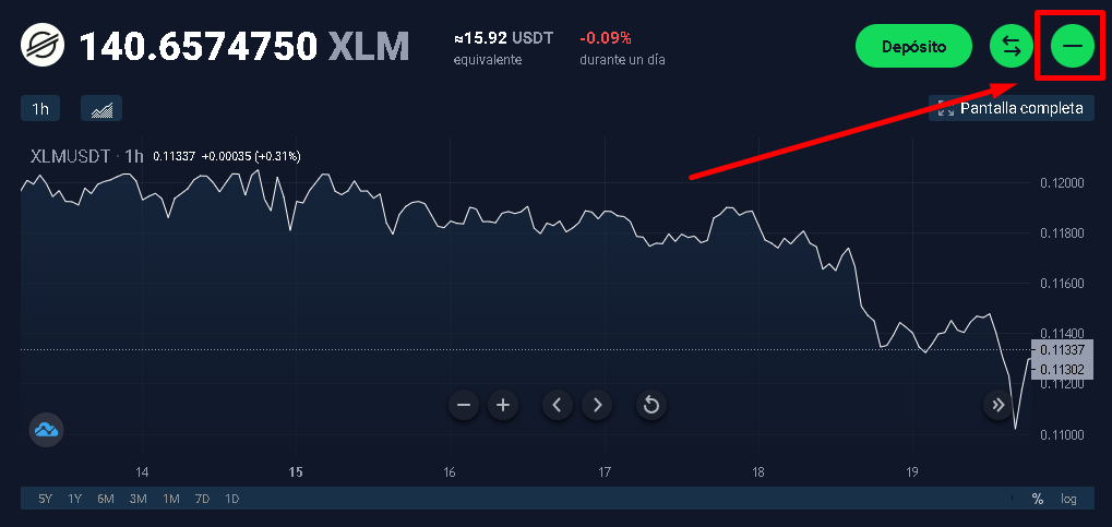 Retiro Stormgain. Retirada XLM